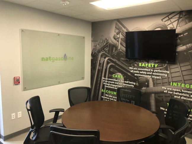 Custom whiteboard for conference room