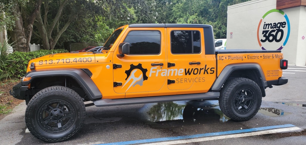 Full Vehicle Wrap with Reflective Lettering