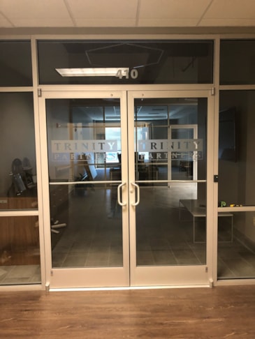 Trinity Partners Frosted Window Decals