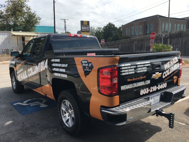 We Haul Columbia Partial Vehicle Wrap