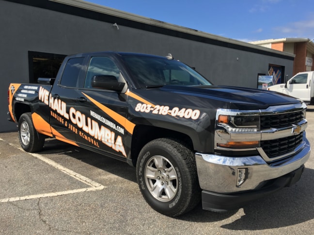 We Haul Columbia Partial Vehicle Wrap