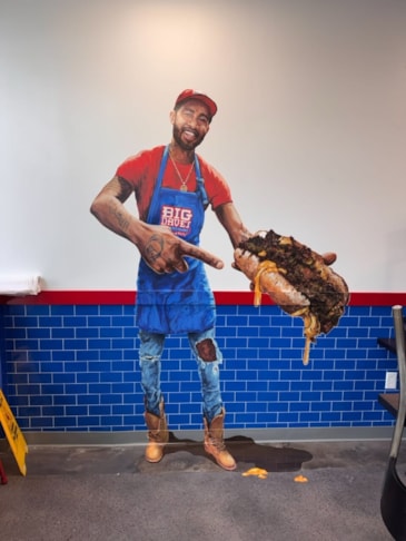 Big Daves Cheesesteak Wall to Floor Decal-Wall Murals & Graphics