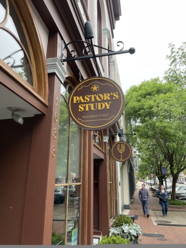 Pastors Study Hanging Sign