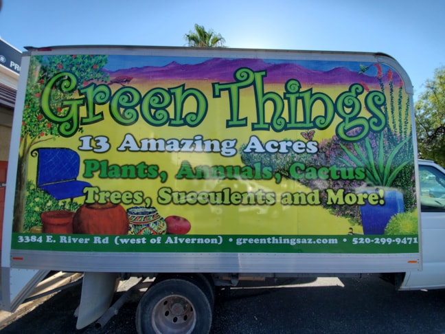 Full Wrap on box truck for Green Things Nursery in Tucson Arizona