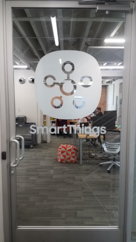 Frosted Logo on door