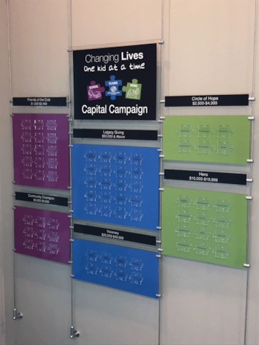 Through the generosity of many donors, Boys & Girls Club of Columbia was able to expand their facilities and add a gym.  They approached Image360 Columbia MO to help make the area fun and design a space to honor those amazing donors.