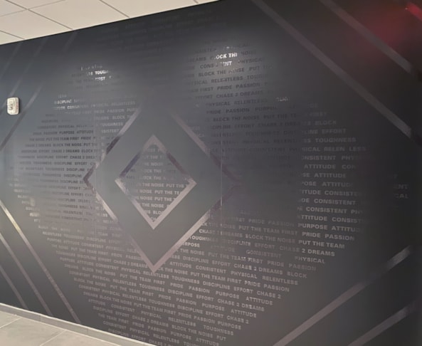 Layered dye cut vinyl mural