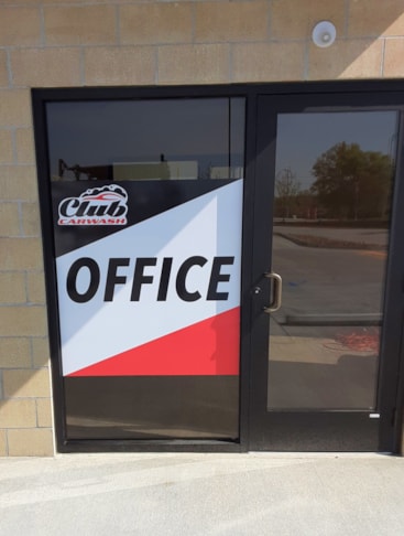 Club Carwash Door Graphic