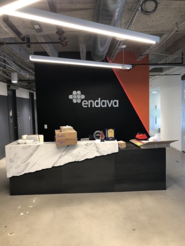 Talk about making a great first impression!  The contrast of the metal letters against the dark wall make an amazing statement.  How can we bring life to your lobby?