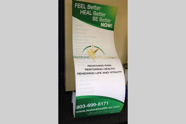  - Image360-Columbia-NE-SC-Banner-Stand-Healthcare-Restore-Chiropractic