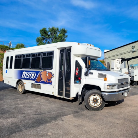 New graphics for one of Hot Springs School Discticts buses.