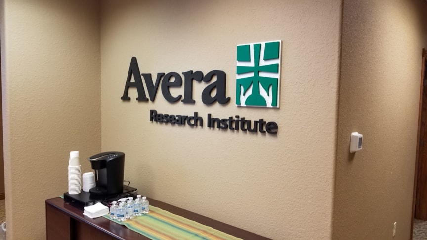 Completed install of Averas 3D lobby letters