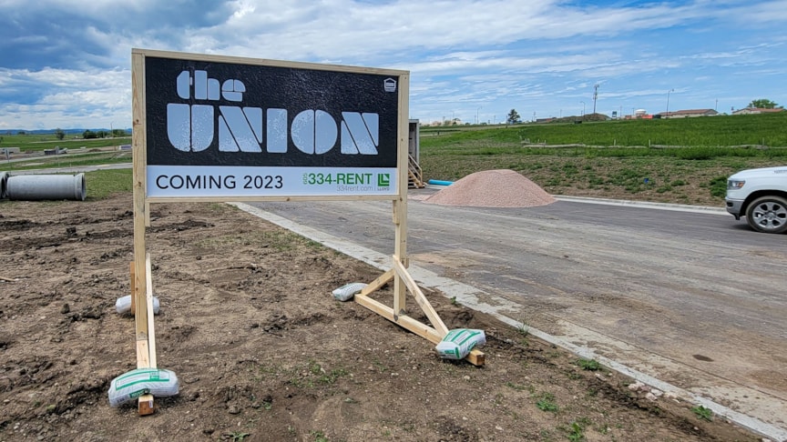 The Union Site Signage for Lloyd Construction