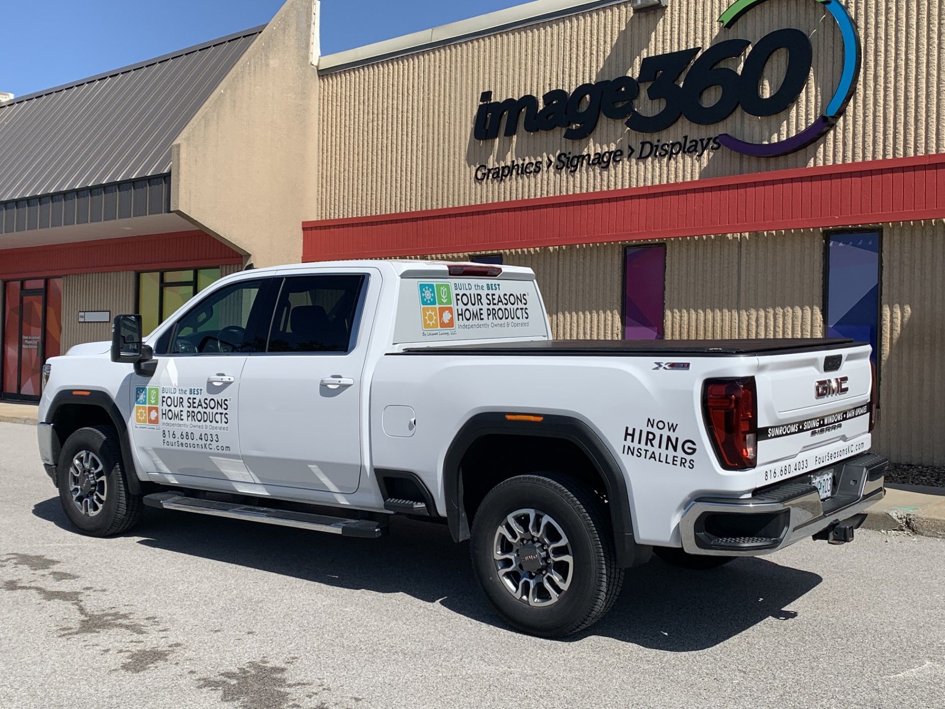 pickup truck spot graphics for four seasons