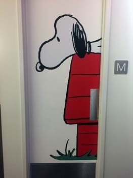 Restroom Door Graphic for Andrews McMeel in Kansas City, Missouri