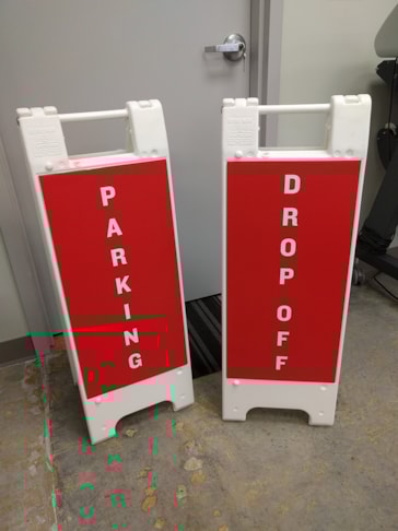 Parking A-frames for Redeemer Fellowship in Kansas City, Missouri
