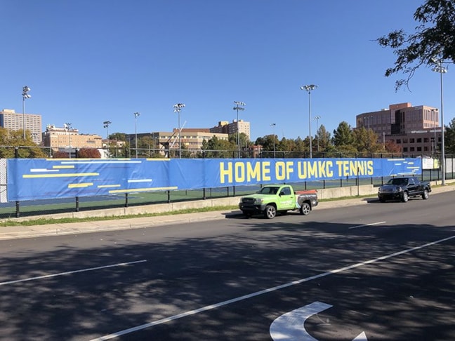Exterior Vinyl Banner for Plaza Tennis Center in Kansas City, Missouri