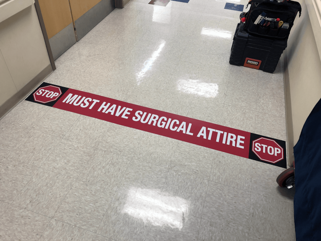 Textured Floor Graphics for Saint Lukes Health System in Kansas City, Missouri