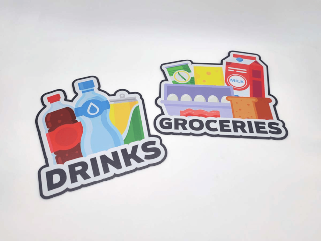 Dimensional Aluminum Composite Grocery Signs