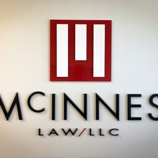 Interior Acrylic Dimensional Office Sign for McInnes Law in Prairie Village, Kansas
