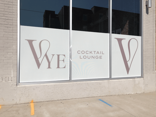 Perforated Window Vinyl Graphics for Vye Cocktail Lounge in Kansas City, Missouri