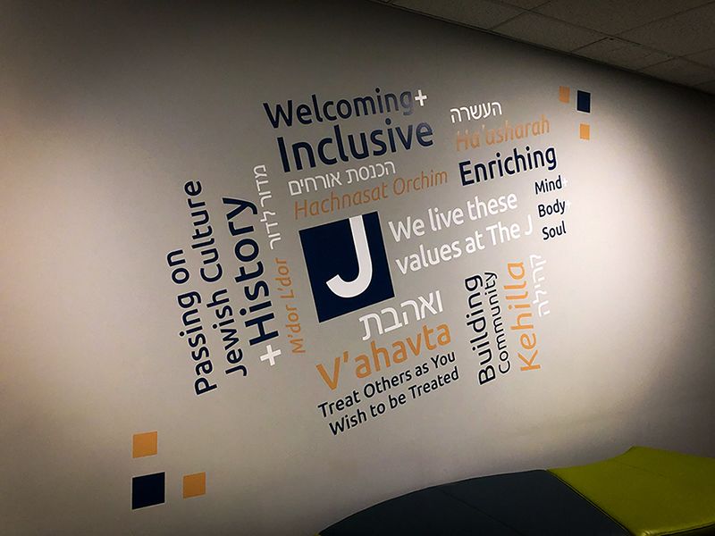 Interior Wall Graphic for The Jewish Community Center of Greater Kansas City in Overland Park, Kansas