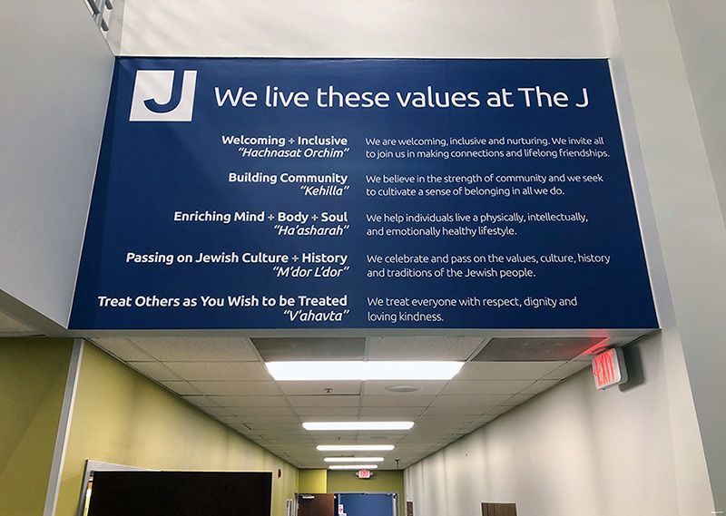 Interior Wall Vinyl for the Jewish Community Center of Greater Kansas City in Overland Park, Kansas