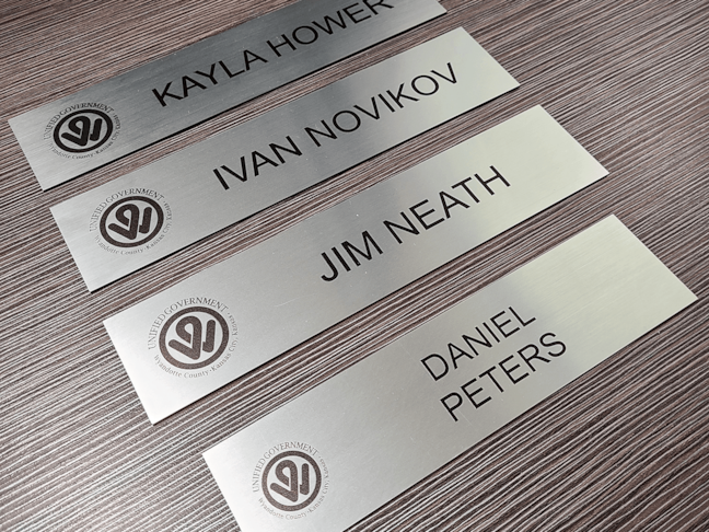 Custom Name Plates for Unified Government in Kansas City, Kansas