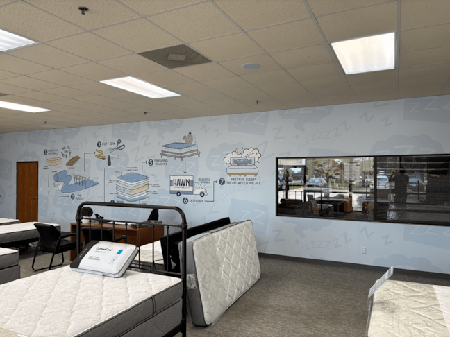 Interior Wall Vinyl Mural for Hawn Mattress