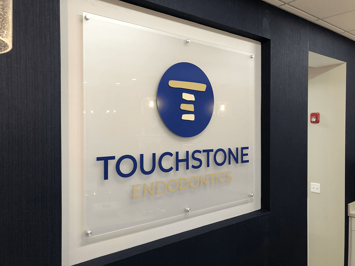 Interior Acrylic Sign for Touchstone Endodontics in Lenexa, Kansas