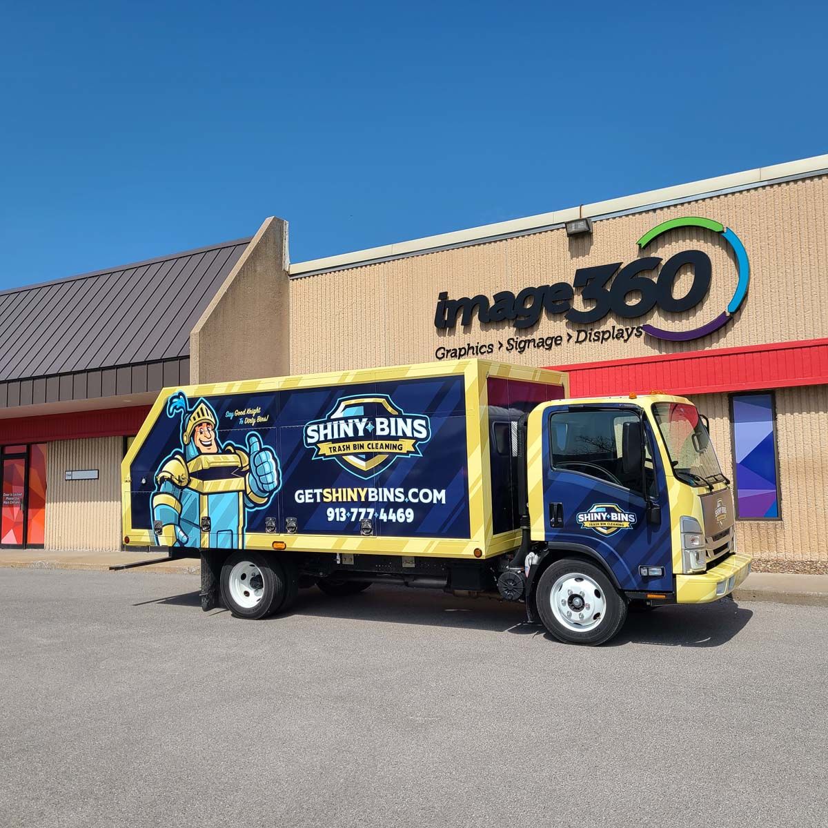 Full Vehicle Wraps | Full Truck Wrap for Shiny Bins in Lawrence, Kansas