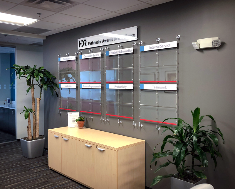 Interior Acrylic Holder and Cable System Display for HDR in Kansas City, Missouri