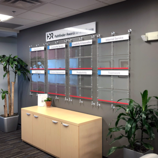 Interior Acrylic Holder and Cable System Display for HDR in Kansas City, Missouri