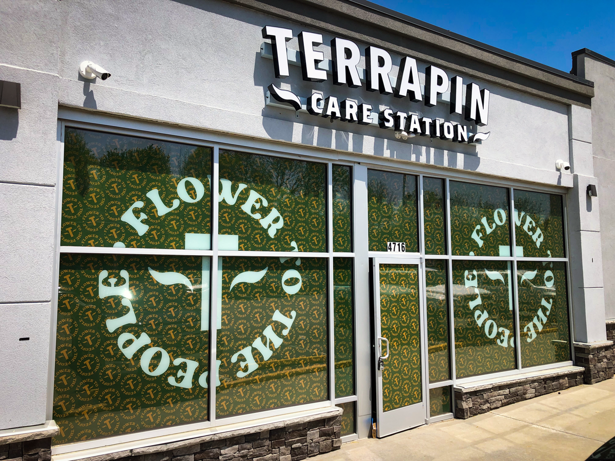 Full Color Perforated Window Vinyl for Terrapin Care Station in Kansas City, Missouri