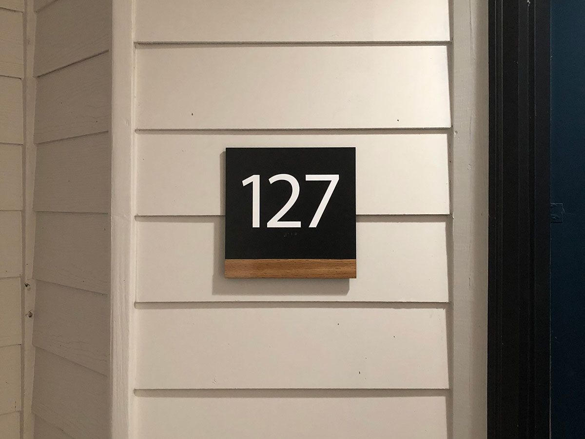 ADA Unit Number Signage for AVIA Apartments in Overland Park, Kansas