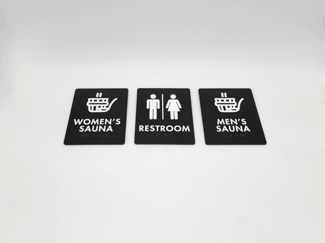 ADA Braille Signs for Kings Cove Apartments in Shawnee, Kansas