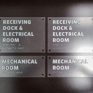 Interior Acrylic ADA Braille Wayfinding Signs for Westside Family Church