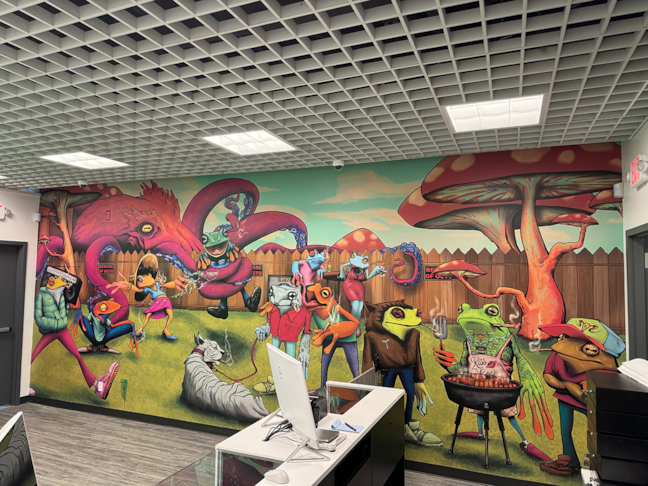 Interior Wall Vinyl Mural for Verts Dispensary