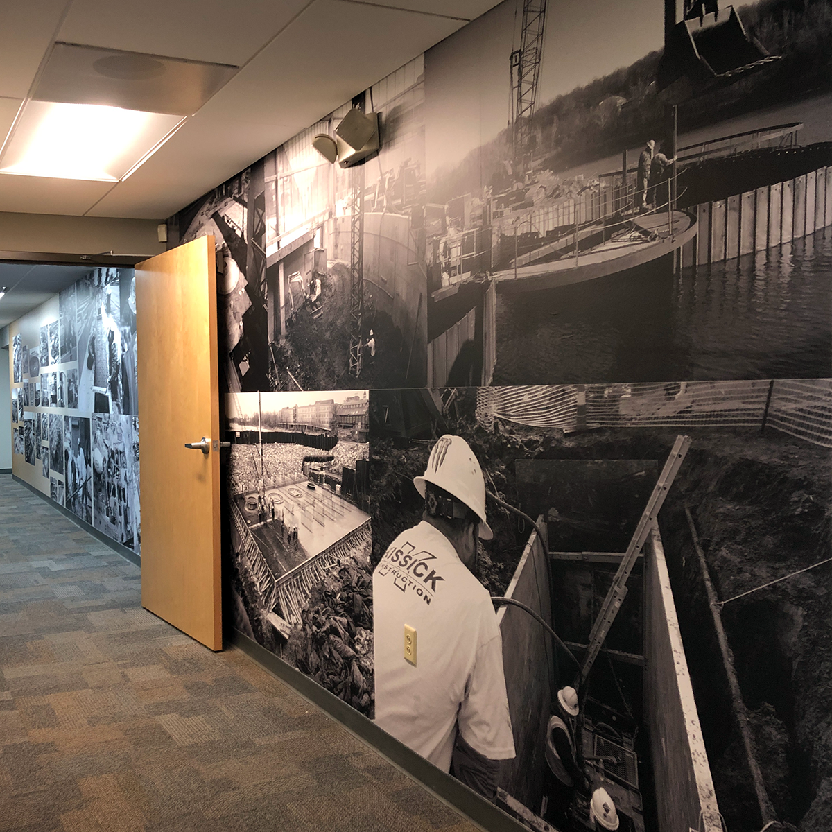 Interior Wall Vinyl Mural for Kissick Construction in Kansas City, Missouri
