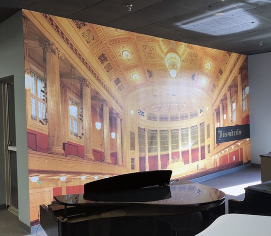 Interior Wall Graphic for Kansas City Piano in Lenexa, Kansas