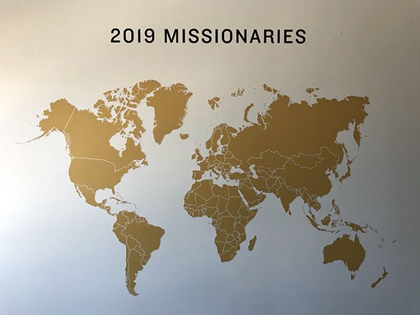 Interior Map Wall Graphic for Redeemer Fellowship in Kansas City, Missouri