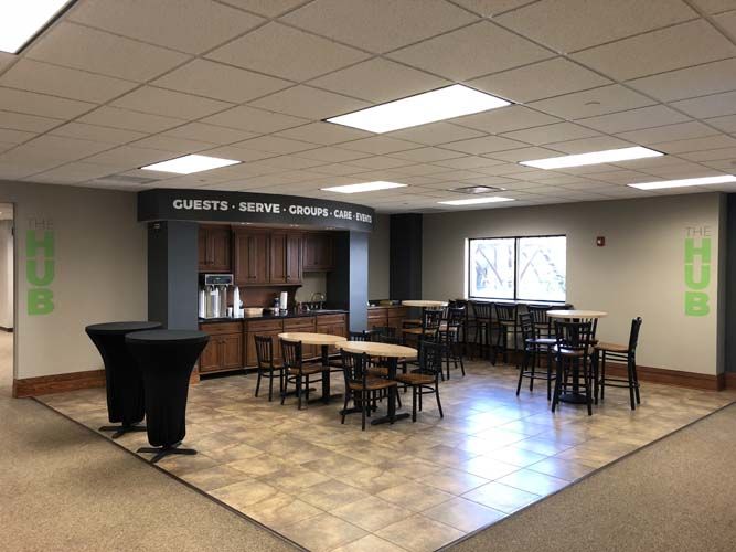 Interior Cut Vinyl Wall Graphics for Woods Chapel Church in Lee