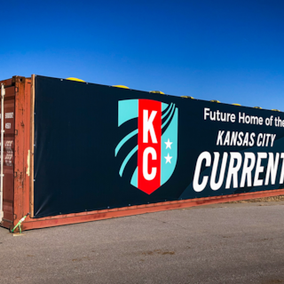 Exterior Vinyl Banner for KC Current in Riverside, Missouri