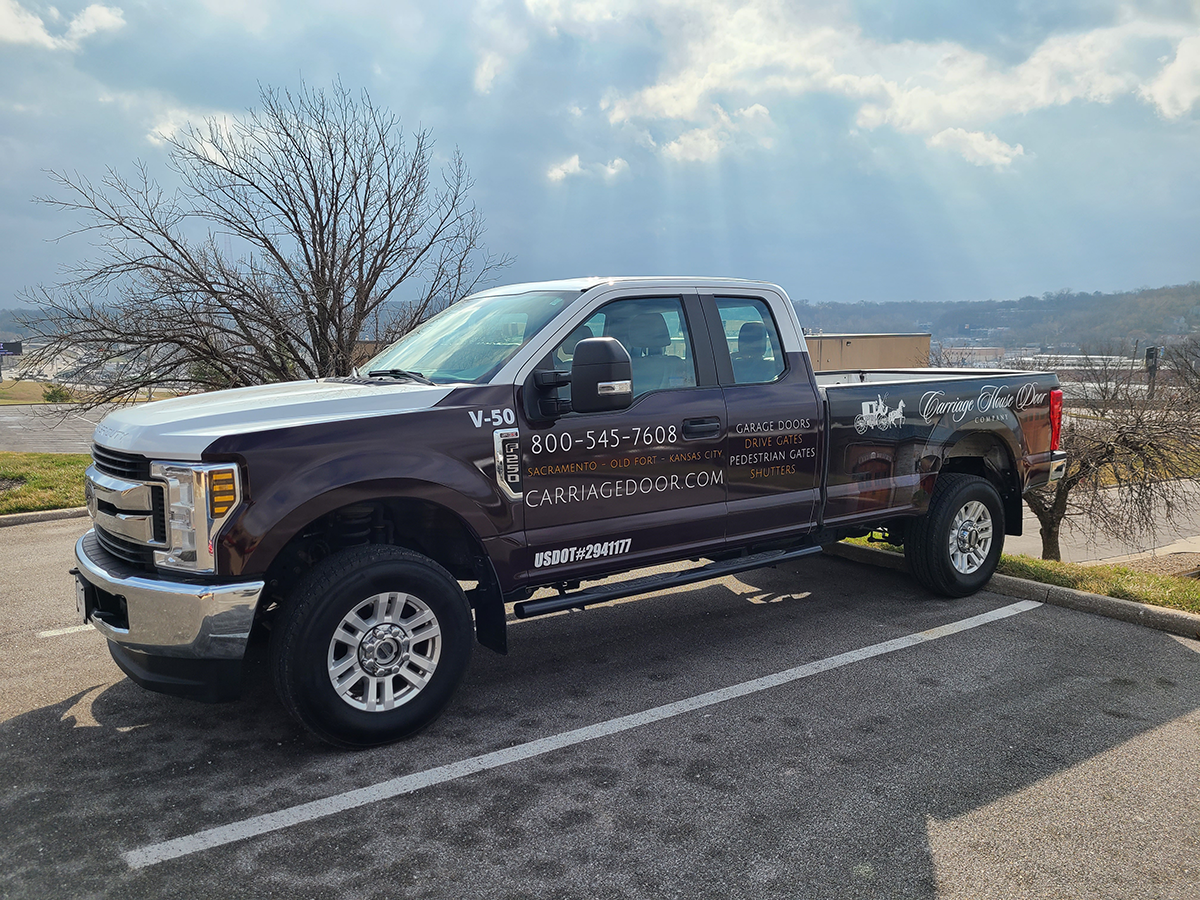 Fleet Graphics | Partial Vehicle Graphics for Carriage House Door Company in Kansas City, Kansas
