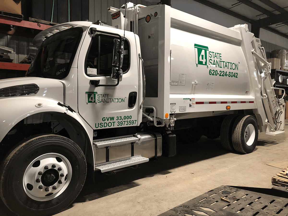 Fleet Graphics | Sanitation Truck Fleet Graphics for 4 State Sanitation