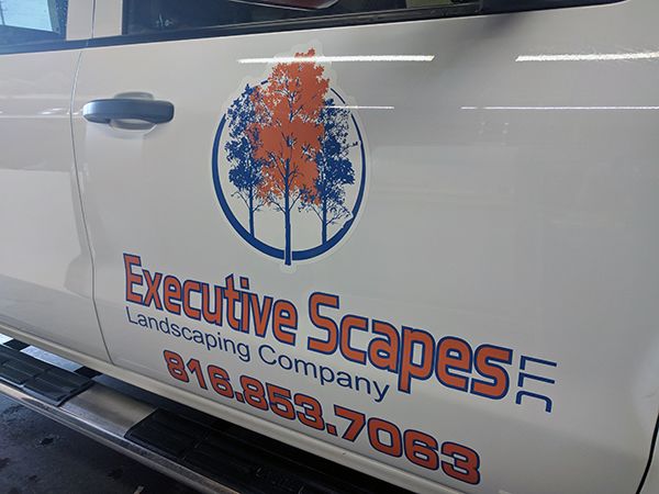 Pickup Door Graphics for Executive Scapes in Parkville, Missouri