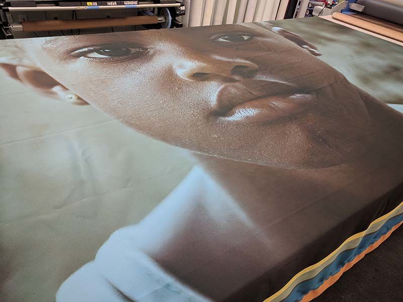 Fabric Backdrop for The Halo Foundation in Kansas City, Missouri