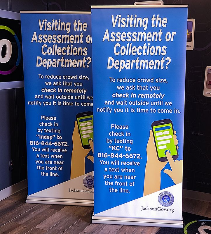 Retractable Banner Stands for Jackson County Government in Kansas City, Missouri