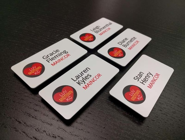 Event Name Badges for Main Street Corridor Development in Kansas City, Missouri