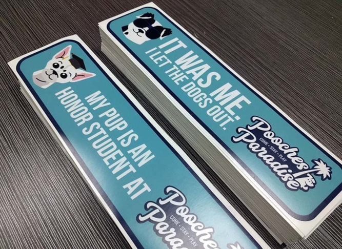 Bumper Stickers for Pooches Paradise in Kansas City, Missouri